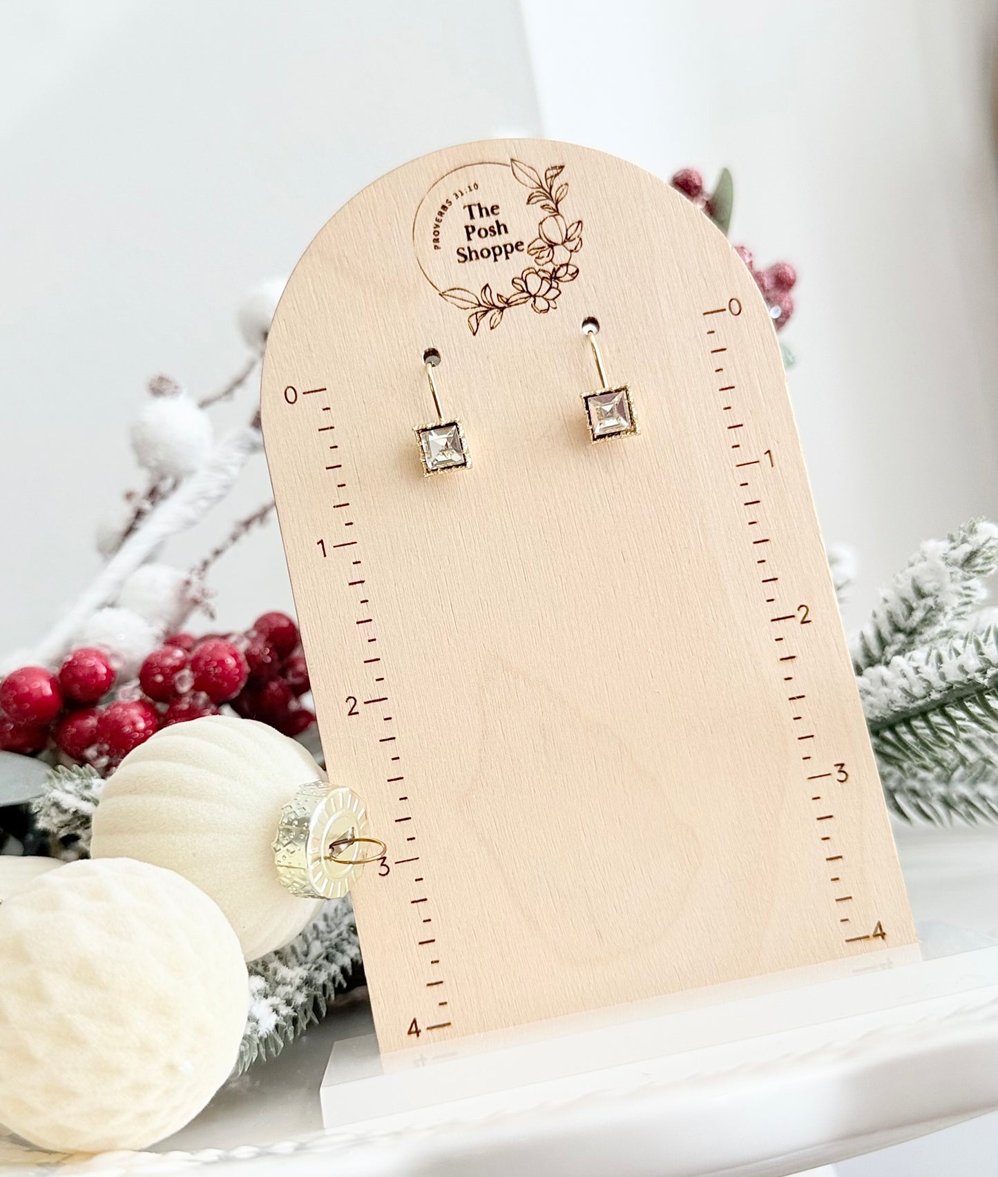 Dainty Emerald Cut Dangles