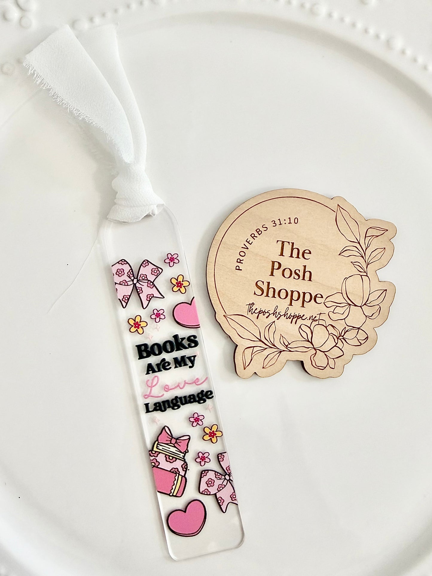Books are my Love Language Acrylic Ribbon Bookmark