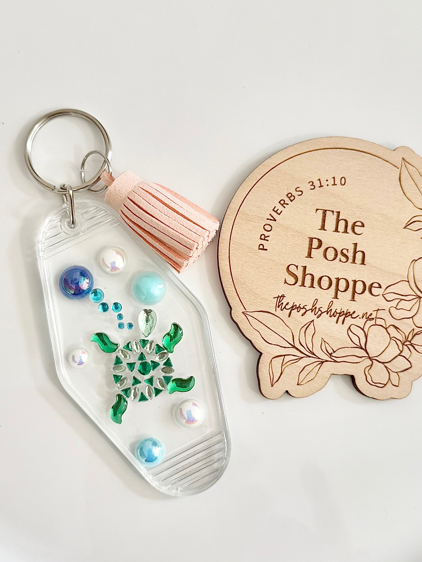 Sea Turtle Bauble Resin Keychain
