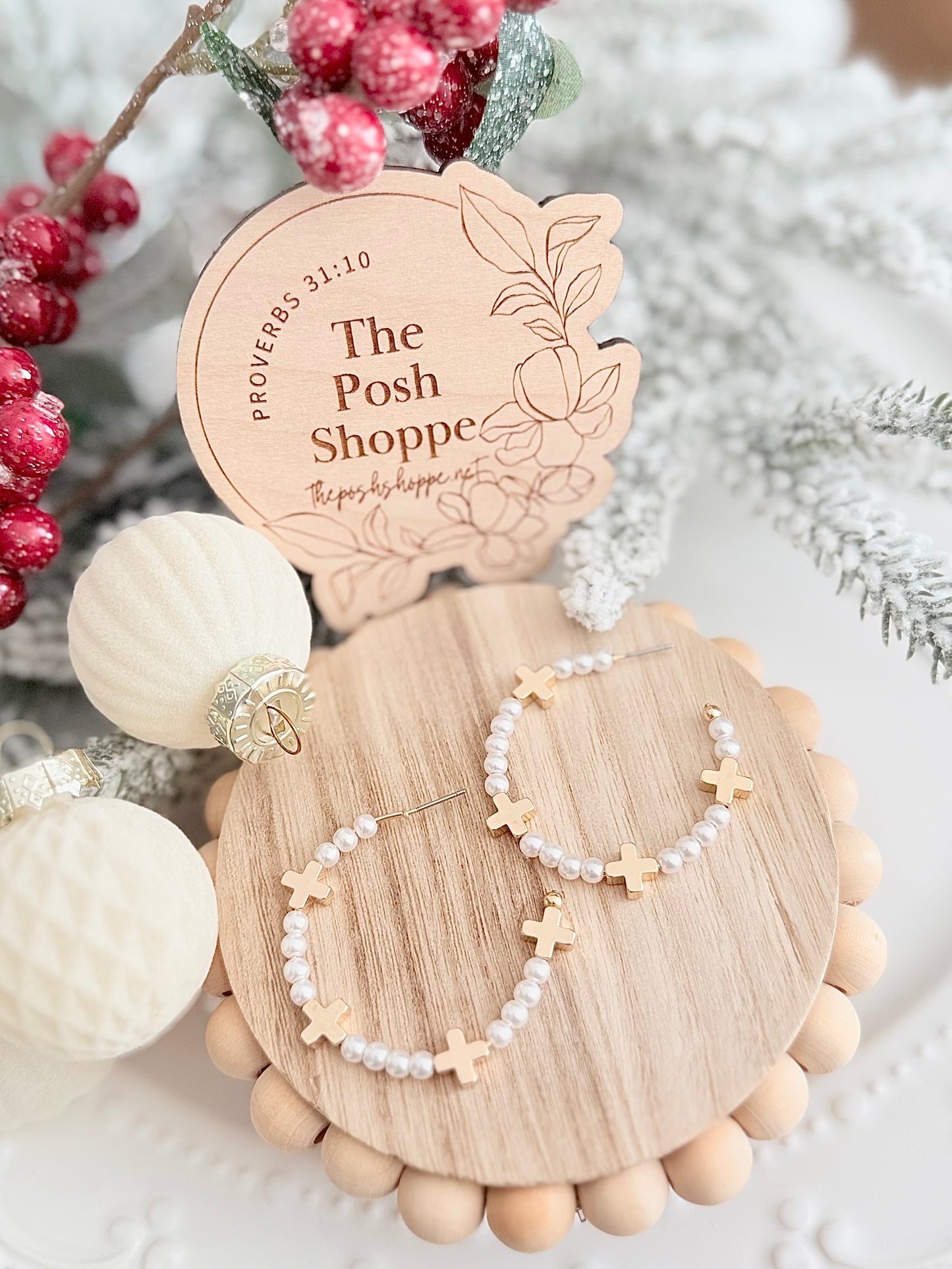 Faith + Pearl Holiday Hoops