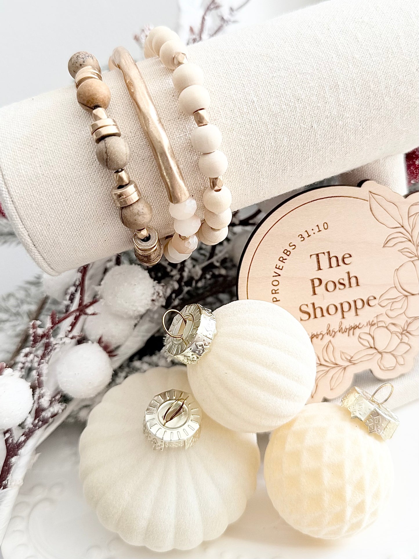 Neutral + Gold Bracelet Bar Stack