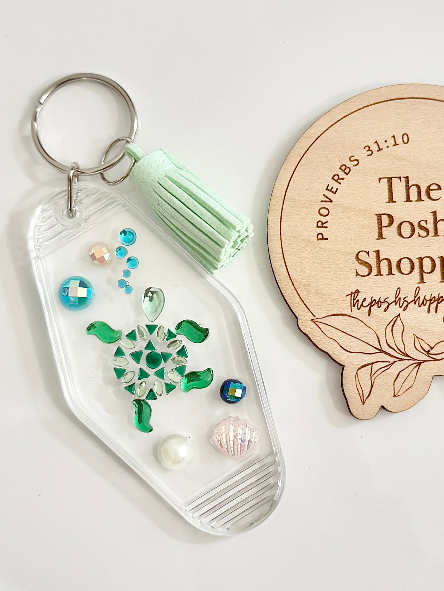 Sea Turtle Resin Bauble Keychain