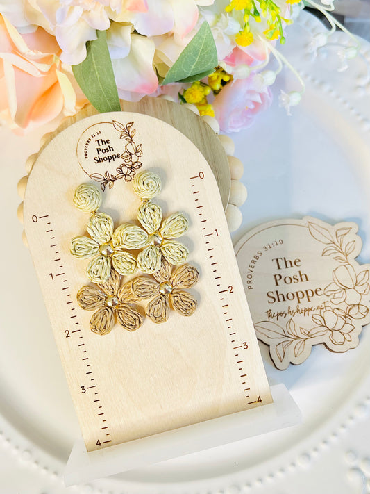 Rattan Tiered Flower Dangles
