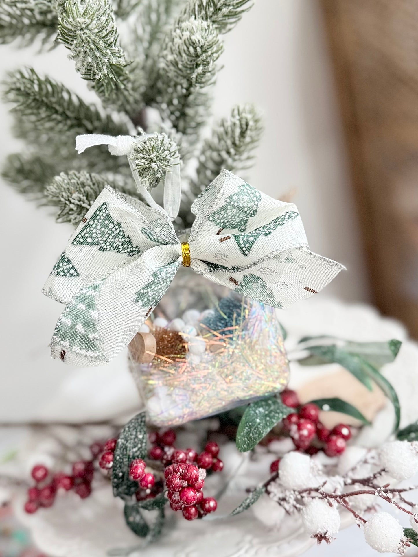 Evergreen Christmas Jar Ornament - FREE Personalization!