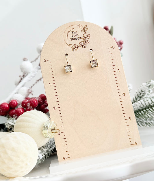 Dainty Emerald Cut Dangles