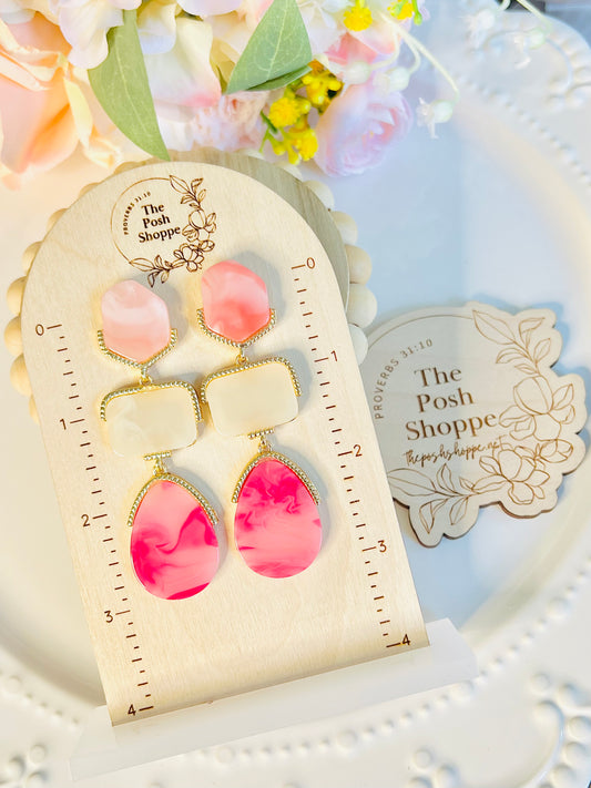 Tiered Pink Dangles