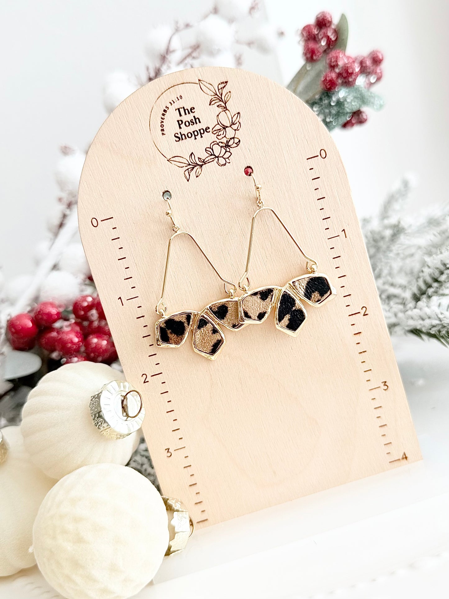 Leopard Print Dangles