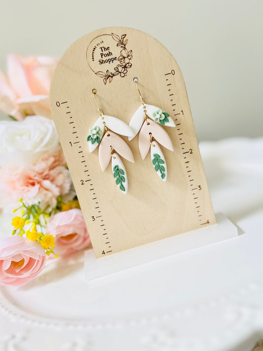 Tiered Floral Clay Dangles