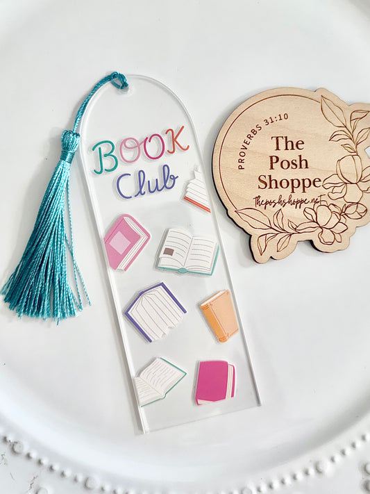 Book Club Acrylic Tassel Bookmark