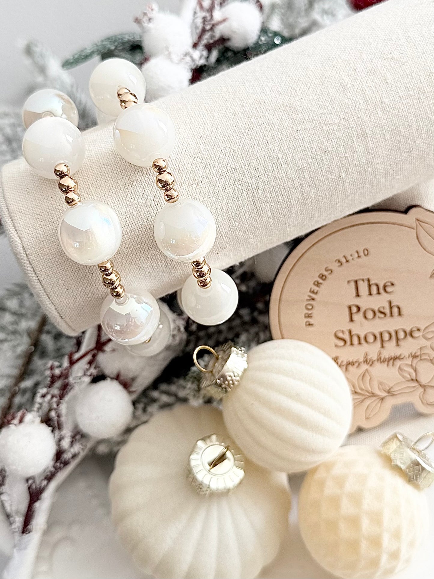 Opaque Pearl Bauble Stack