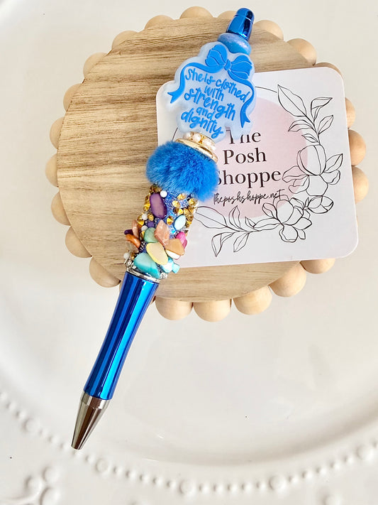 Blue Strength + Dignity Pen