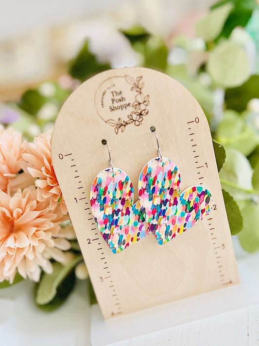 Multi-color Heart Dangles