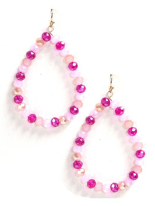 Blush + Berry Radiance Teardrop Hoop Earrings