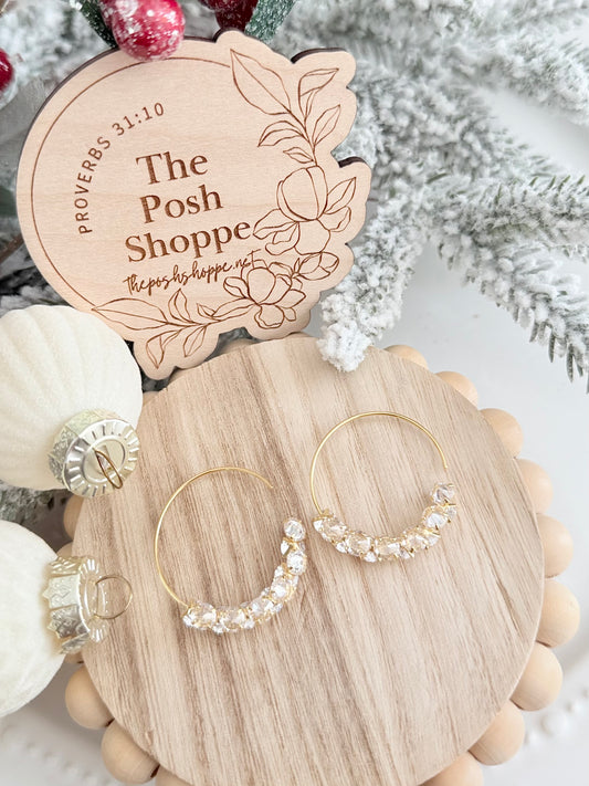 Crystal Cluster Hoops