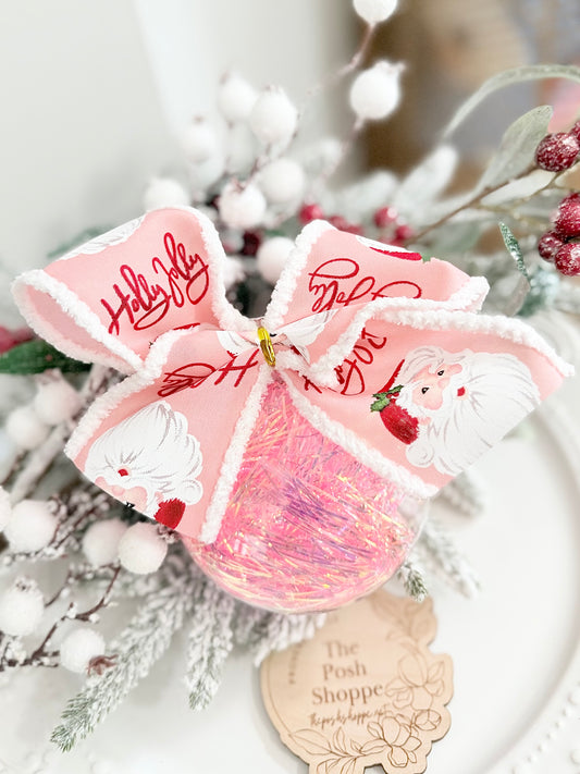 Holly Jolly Shimmer Ornament- FREE Personalization!