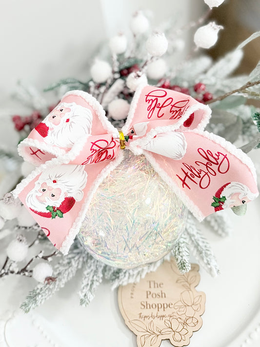 Holly Jolly Opaque Shimmer Ornament- FREE Personalization!