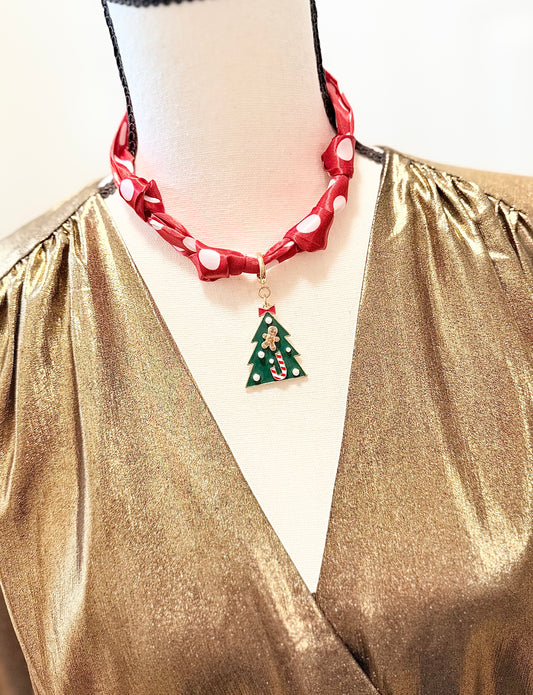 Gingerbread Joy Scarf Necklace