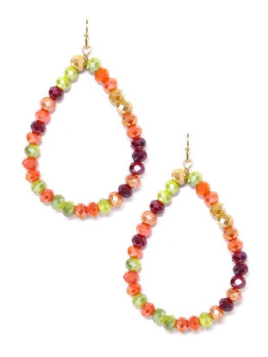 Sunset Sorbet Teardrop Hoop Earrings