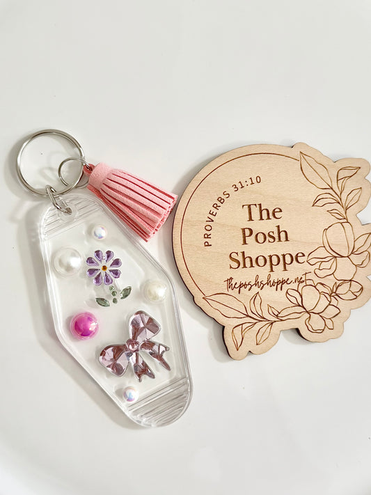 Coquette Flower Bauble Resin Keychain