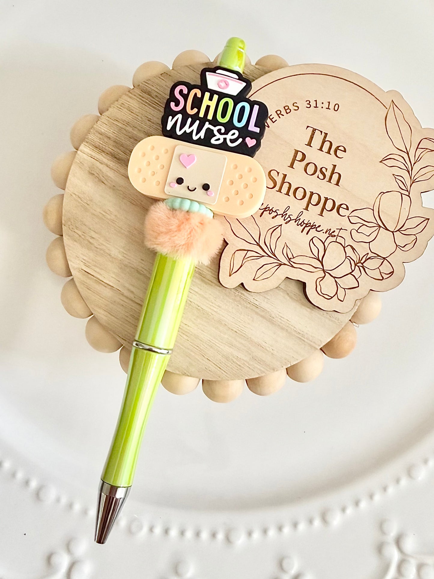 School Nurse Beaded Pen