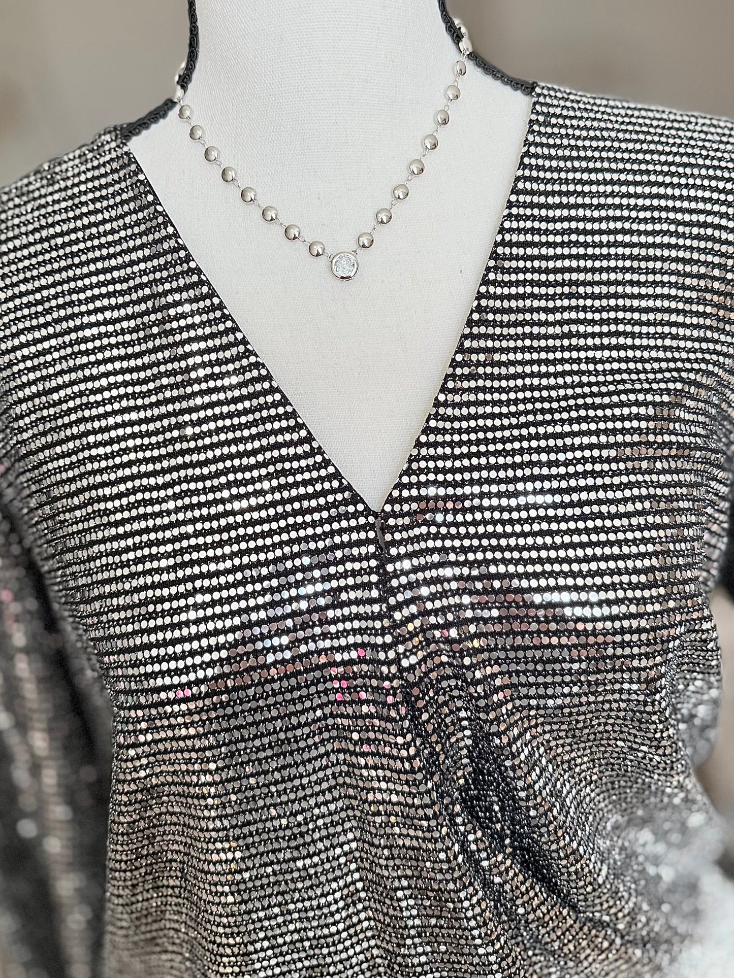 Silver Grace Beaded Necklace