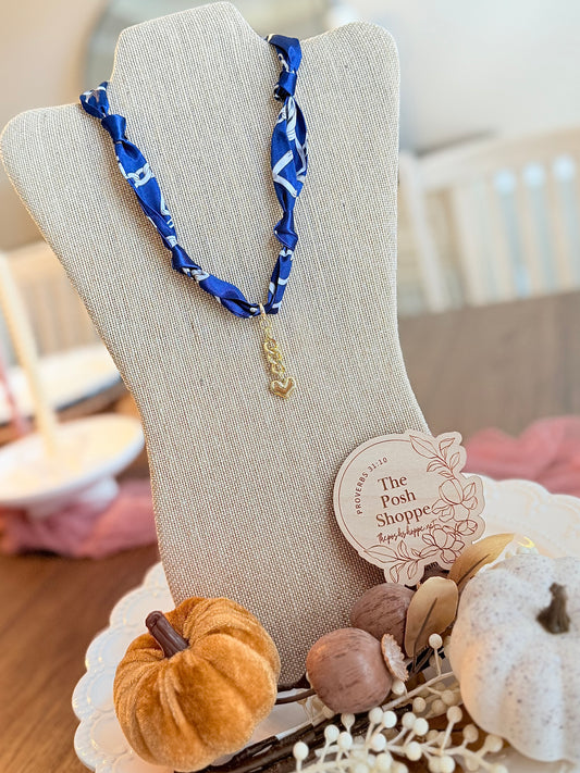 Dangle Heart Scarf Necklace