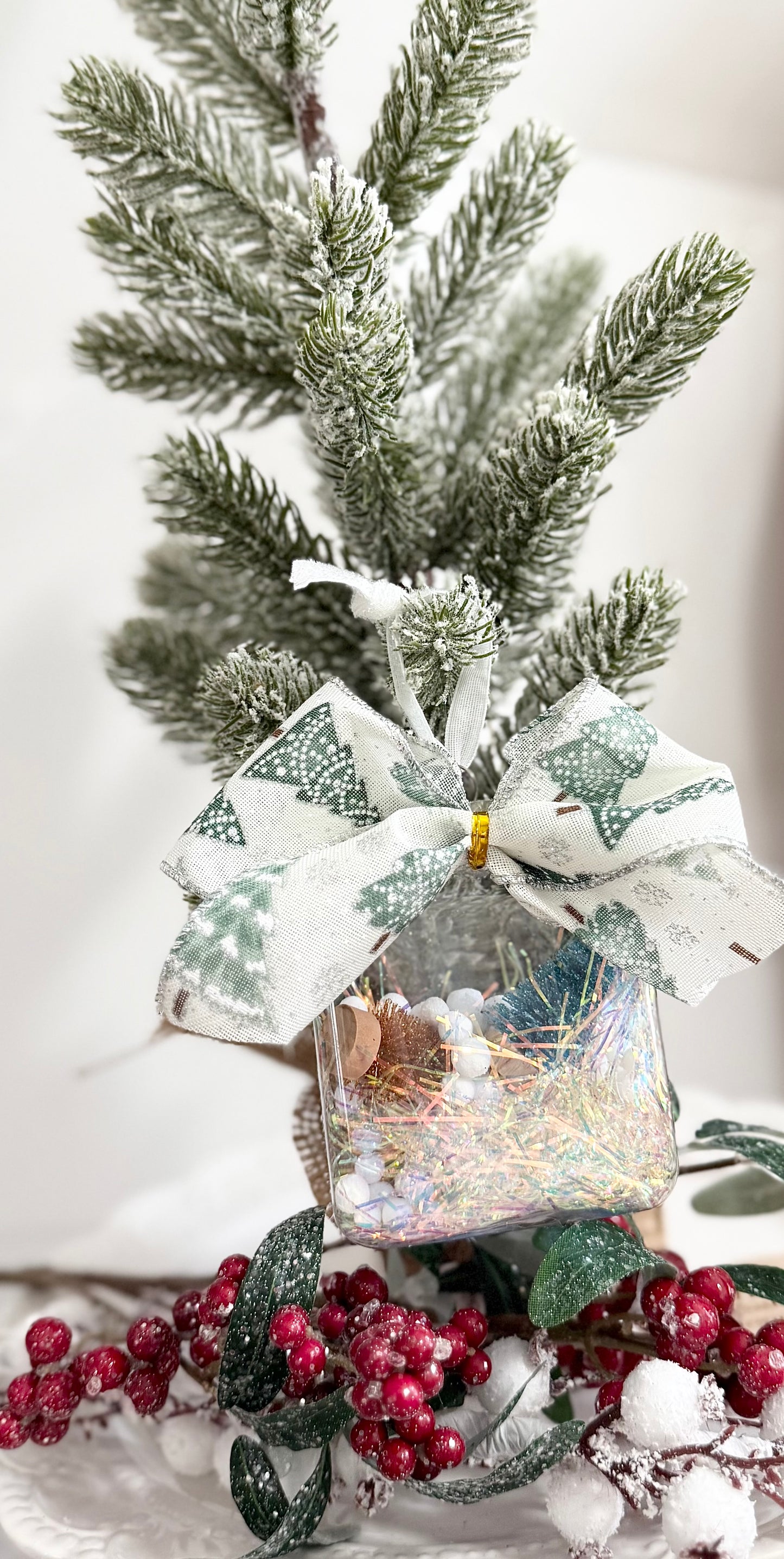 Evergreen Christmas Jar Ornament - FREE Personalization!