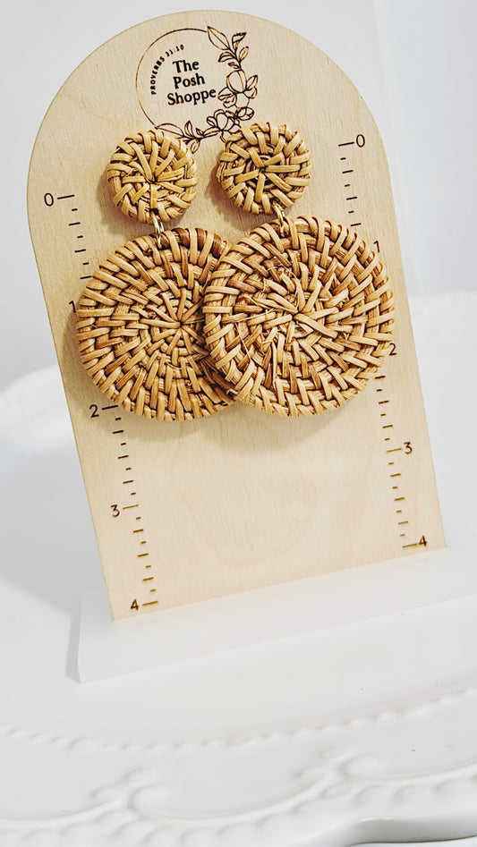 Rattan Dangle Earrings