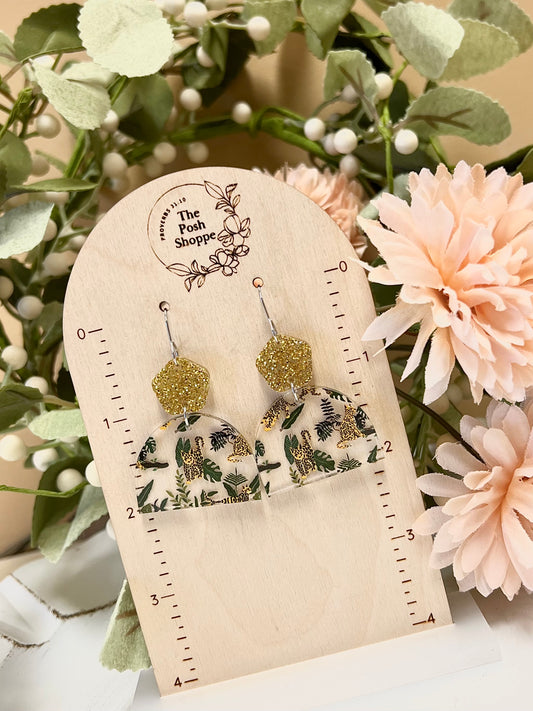 Tropical  Cheetah Dangles