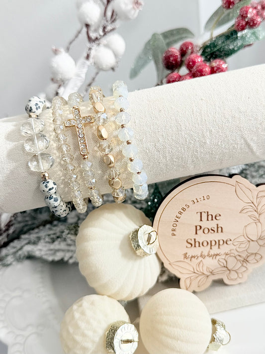 Faith + Frost Bracelet Stack