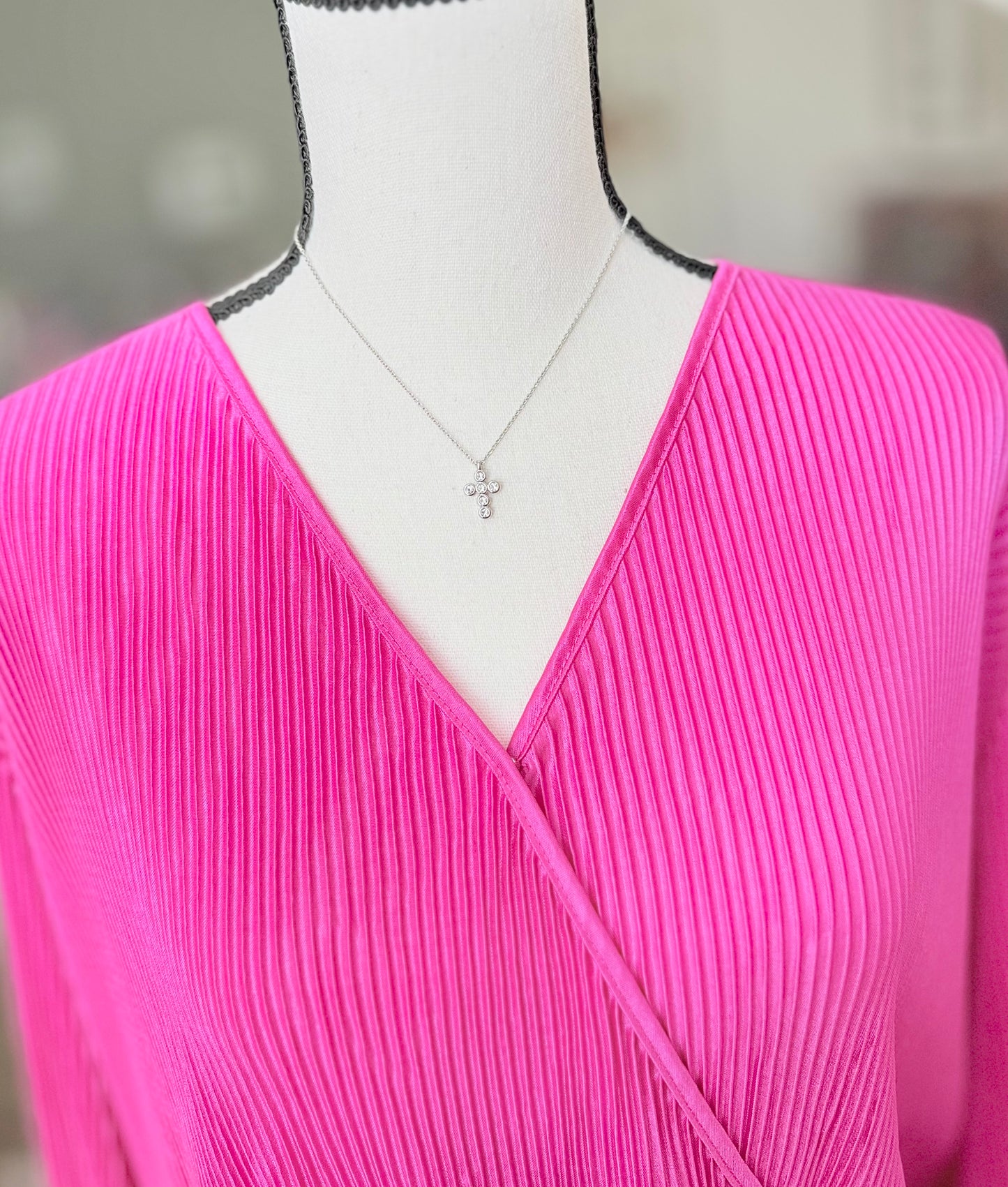 Petite Silver Crystal Necklace