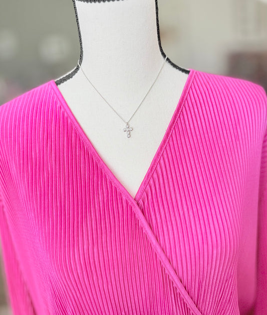 Petite Silver Crystal Necklace