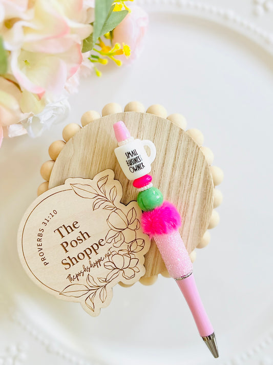 Small Business Owner Beaded Pen