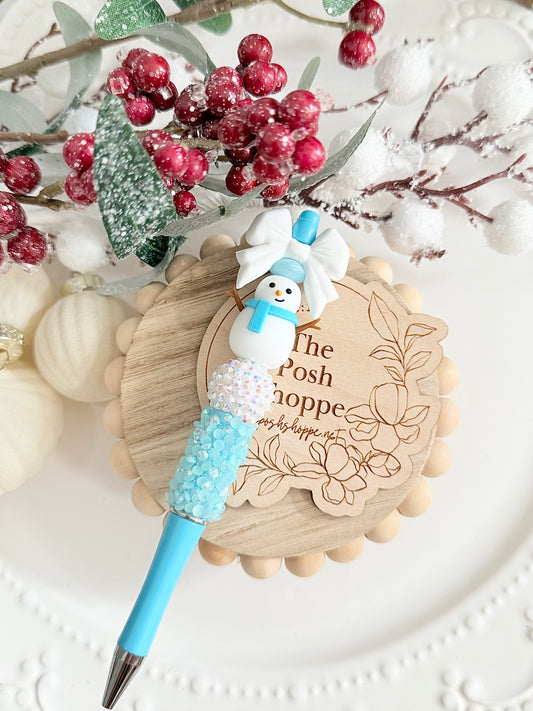 Bow Snowman Pen
