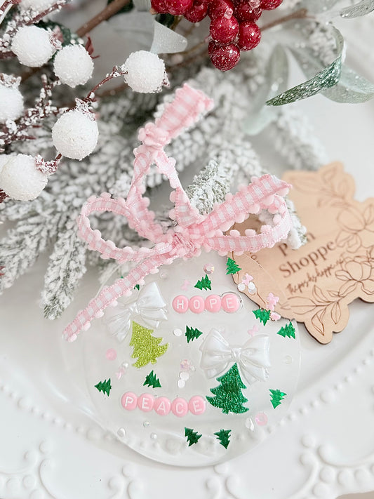 Hope & Peace Christmas tree ornament